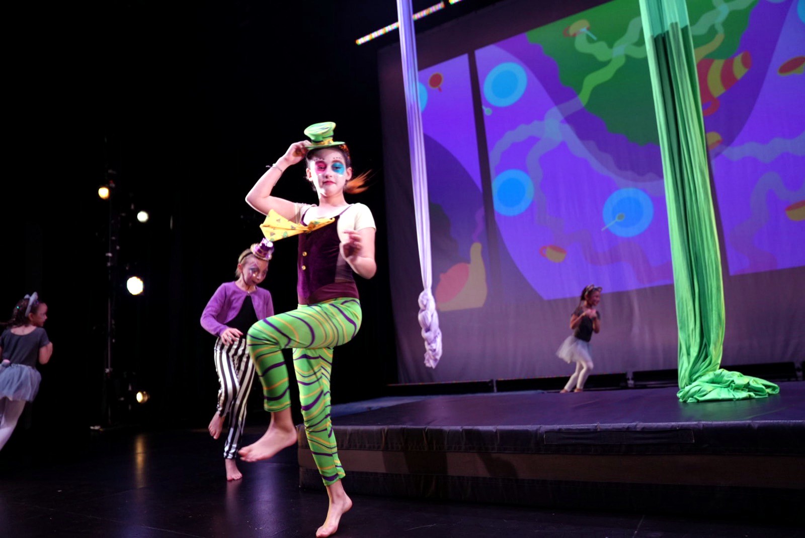 Students in costume during the show